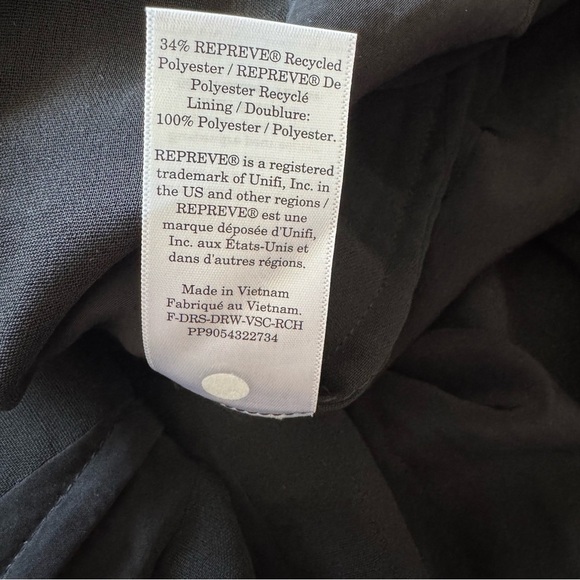 Everlane Black City Stripes Ruched Midi Dress 4 - Picture 13 of 13